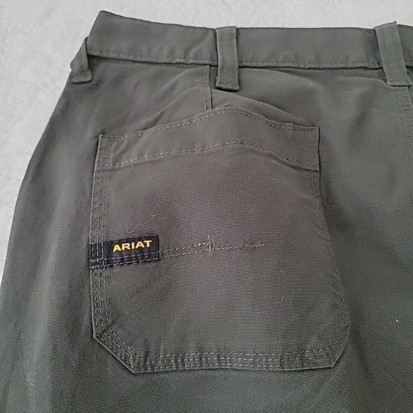 NWT Ariat Men's Rebar M4 Relaxed Straight Leg DuraStretch Deep Forest Jeans - Picture 9 of 11